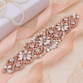 img 2 attached to Sarekabride Crystal Rhinestones Bridesmaids Silver Ivory Women's Accessories