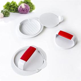 img 3 attached to LBLWJD Burger Press Hamburger Press Patty Maker Mold for Perfect Hamburger Patties, Regular Beef Burger, Non-Stick Kitchen Barbecue Tool Grilling Accessories (White)