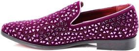 img 2 attached to 👞 Enzo Romeo Men's Rhinestone Sparkling Moccasins Loafers & Slip-Ons Shoes