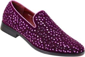 img 4 attached to 👞 Enzo Romeo Men's Rhinestone Sparkling Moccasins Loafers & Slip-Ons Shoes