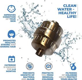 img 1 attached to 🚿 15-Stage Shower Filter with Oil-Rubbed Bronze Finish - Chlorine and Hard Water Filter - Water Softener for Showerhead - Effective Water Filtration