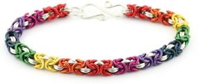 img 1 attached to 🌈 Enhance Your Style with Our Vibrant Weave Got Maille Rainbow Byzantine Chain Maille Bracelet Kit