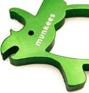 🦖 munkees dinosaur bottle opener keychains: compact bottlecap & wine openers, mini paleontology keyrings, triceratops, t-rex & stegosaurus key chain логотип