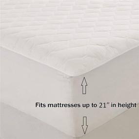 img 1 attached to ✨ Beautyrest Heated Mattress Pad - 100% Cotton, Dual Temperature Control Electric Bed Warmer with 18" Deep Pocket, 20 Level Setting, Auto Shut Off Safety - Queen Size, Standard White