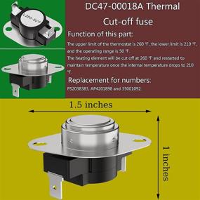 img 1 attached to 🔥 High-Quality Replacement Dryer Heating Element and Fuse Kit for Samsung DV40J3000EW A2, DV45H7000EW A2, DV42H5000ES – Includes DC47-00019A, DC96-00887A, DC47-00016A, and DC47-00018A (4-Piece)