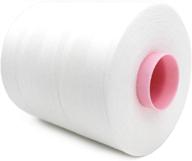 🧵 premium american & efrid 100% cotton sewing thread - 12,000 yard extra large cone in white - made in usa (1 cone/pack) logo