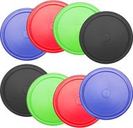 🏒 pack of 8 air hockey pucks - replacement round pucks for game tables, equipment, and accessories - 7 grams logo