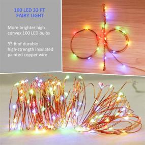 img 1 attached to 🎇 ANLAIBAO 100 LED 33ft Fairy String Light with Remote Control Timer & Dimming - 8 Modes USB Plug-in for Bedroom Garden Party Decoration, Multi Color Twinkle Firefly Lights