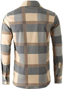 img 3 attached to 👕 Jeegal Casual Sleeve Cowboy Cotton Men's Shirts