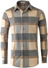 img 4 attached to 👕 Jeegal Casual Sleeve Cowboy Cotton Men's Shirts