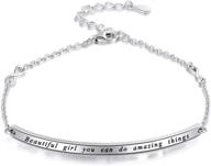 💎 iohupci sterling silver adjustable bangle bracelet gift - inspirational charm jewelry for women, girls, daughters, sisters, mothers, and friends logo