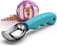 🍨 firstbuy ice cream scoop: gourmet scoop with comfortable grip handle, 1 oz ice cream scooper for hard ice cream, stainless steel spade in blue logo