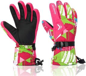 img 4 attached to ❄️ Ski Gloves, RunRRIn: Unmatched Waterproof Warmth for Men, Women, and Kids