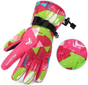 img 3 attached to ❄️ Ski Gloves, RunRRIn: Unmatched Waterproof Warmth for Men, Women, and Kids