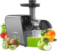 2021 slow juicer machine: cold press masticating extractor for vegetables and fruits | bpa-free, 🥕 easy to clean, quiet motor | ideal for celery, wheatgrass, greens, carrot, ginger | includes reverse function логотип