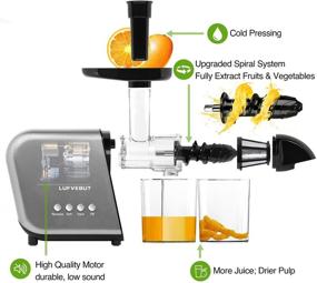 img 3 attached to 2021 Slow Juicer Machine: Cold Press Masticating Extractor for Vegetables and Fruits | BPA-Free, 🥕 Easy to Clean, Quiet Motor | Ideal for Celery, Wheatgrass, Greens, Carrot, Ginger | Includes Reverse Function