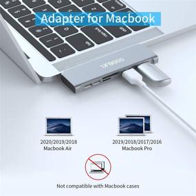 img 3 attached to 💻 UFBOSS 6-in-2 USB C Hub Mac Book Pro Adapter with Thunderbolt 3 PD Port, USB C Port, 100W Power Delivery, 2 USB 3.0 Port SD/TF Card Reader for Mac Book Pro 2020/2019/2018/2017