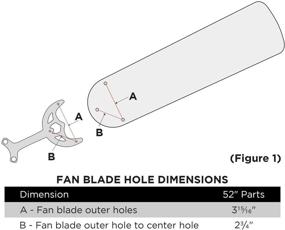 img 2 attached to 🔵 Westinghouse Lighting 7741600 52-Inch Replacement Fan Blades, White & Bleached Oak, Pack of Five