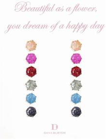 img 3 attached to E6492 Multiple Colored Rainbow Cubic Earrings