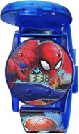 🕘 boys' quartz marvel watch with plastic strap logo