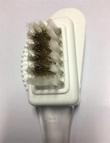 img 3 attached to 👞 pedag Suede Shoe Cleaner Brush - German-made 4-Way Brush for Suede Leather Products with Brass & Nylon Bristles, Ideal for Cleaning and Refreshing