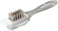 👞 pedag suede shoe cleaner brush - german-made 4-way brush for suede leather products with brass & nylon bristles, ideal for cleaning and refreshing logo