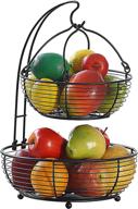 🍌 sunnypoint black 2-tier basket with banana hook - versatile and functional storage solution логотип