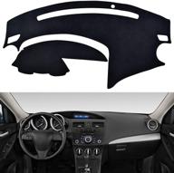 🚗 speedwow dashboard cover for 2010-2013 mazda 3 - mat carpet compatible logo