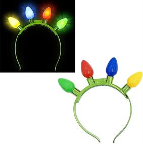 img 1 attached to LIGHT UP CHRISTMAS HEADBAND COLORFUL FLASHING