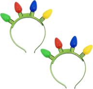 light up christmas headband colorful flashing logo