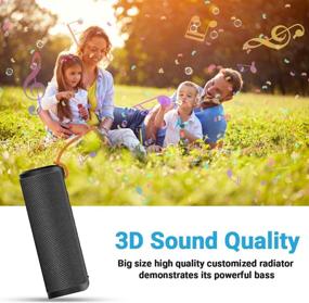 img 2 attached to 🔊 Беспроводная портативная колонка со связкой Dual Pairing и звуком 360° Surround Sound - идеальна для семейных сборищ, кухни, кемпинга и пикника.