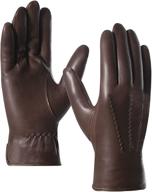 harssidanzar italian sheepskin finished cashmere men's accessories in gloves & mittens logo