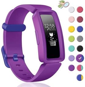 img 3 attached to Veezoom Fitbit Ace 2 Bands for Kids 6+: Waterproof Silicone Bracelets for Fitbit Inspire HR & Ace 2 - Colorful Sport Wristbands!