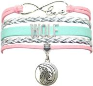 infinity love wolf bracelet - leather wolf jewelry gifts for women, girls, men, boys - popular gifts for wolf lovers logo