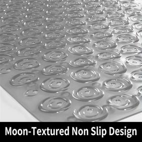 img 2 attached to 🛁 Yimobra Original Non Slip Bath Mats for Tub with Suction Cups, Drain Holes Bathtub Shower Mat, Machine Washable, 27.6 x 16.5 Inches, Clear Gray