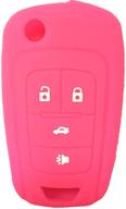 new hot pink 4 buttons key cover for flip folding key case cover silicone cover for 2010 2011 2012 2013 2014 camaro logo