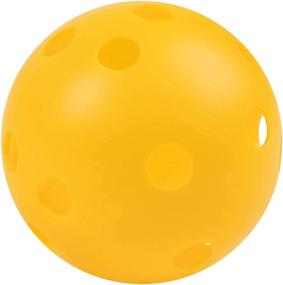 img 1 attached to 🎾 Pickleballs – Hollow Plastic Baseballs for T-Ball Sports (12 Pack, Yellow, 2.7 inches)