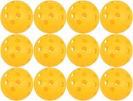 🎾 pickleballs – hollow plastic baseballs for t-ball sports (12 pack, yellow, 2.7 inches) logo