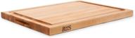 24x18x1.5-inch maple cutting board by john boos with juice groove logo