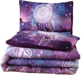 img 3 attached to 🌌 NTBED Galaxy Dream Catcher Comforter Set Queen Purple: Psychedelic Bohemian Mandala Quilt for Adult Girls – Starry Sky Bedding Collection (3-Piece)