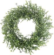 🌿 xyxcmor 13-inch faux boxwood wreath | artificial green leaves wreath | eucalyptus greenery wreath for front door | farmhouse decor spring summer wall window porch | wedding party project логотип