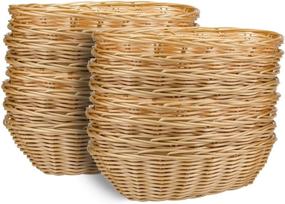 img 4 attached to Yesland 16 Pack Plastic Oval Basket: The Perfect Solution for Food Storage, Fruit Display & Organization