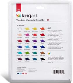 img 2 attached to 🎨 Карандаши акварельные без деревянного сердечника KingArt PRO - 24 штуки, пакет 1 - Яркие и выразительные цвета.