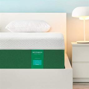 img 4 attached to 🛏️ 12 Inch Mintgreen Gel Memory Foam Full Size Mattress - Medium Firm Feel, Ventilated Design, CertiPUR-US Certified Foam | Premium Bed Mattress with Breathable Soft Cover | Convenient Mattress in a Box