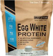 🥚 pure egg white protein powder: non-gmo, gluten-free, dairy-free, keto & paleo-friendly, made in the usa, natural bcaas - 8oz trial size (unflavored) logo