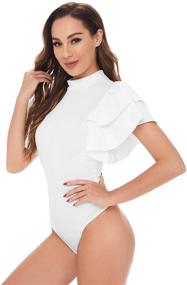 img 2 attached to SOLY HUX Women's Butterfly Bodysuit: Stylish Clothing and Lingerie for Sleep & Lounge