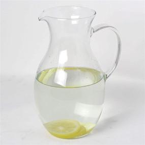 img 4 attached to 🍶 Стеклянный кувшин Simax Glassware - 1 кварт, безопасен в посудомоечной машине, классический дизайн для холодных напитков.