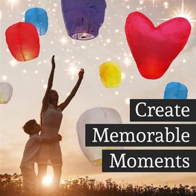 img 2 attached to 🏮 10 Sky Lanterns + 2 Free Heart Lanterns: Eco-Friendly Paper Lanterns for Memorable Sky Releases, Wishing, and Remembrance