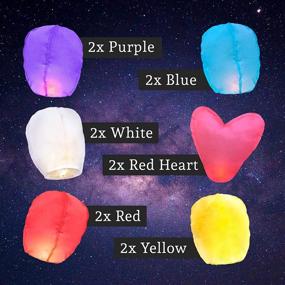 img 3 attached to 🏮 10 Sky Lanterns + 2 Free Heart Lanterns: Eco-Friendly Paper Lanterns for Memorable Sky Releases, Wishing, and Remembrance