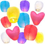 🏮 10 sky lanterns + 2 free heart lanterns: eco-friendly paper lanterns for memorable sky releases, wishing, and remembrance логотип